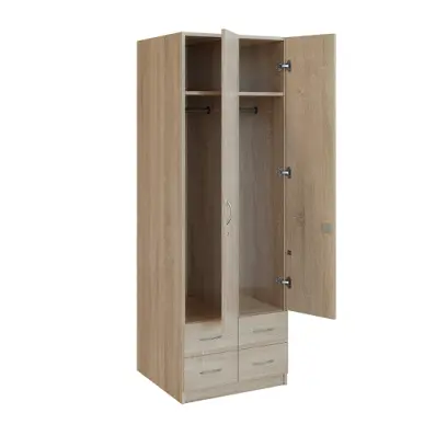 Q 222-60 skříň šatní, 2-dvéřová, 600x600x1800mm, dub bardolino